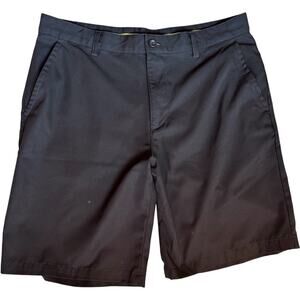 IZOD Golf‎ Performance Shorts Size 34  Black Flat Front Moisture Wicking
